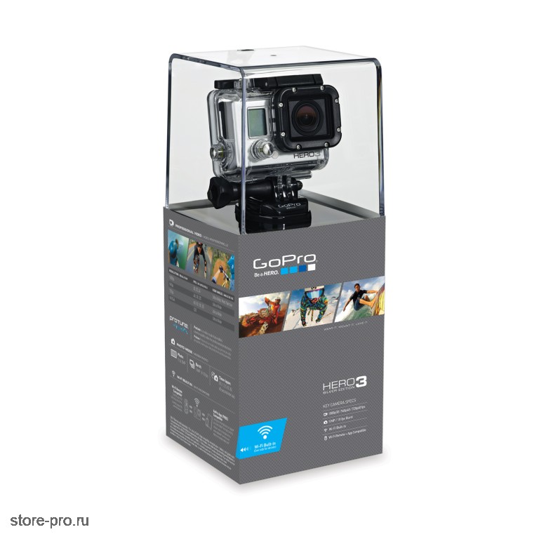 Комплект камеры GoPro HD HERO 3 Silver Edition