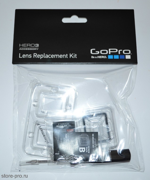 Комплектация и упаковка набора сменных линз для камеры GoPro HERO3 Lens Replacement Kit