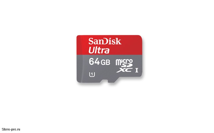 Купить карту памяти SanDisk Ultra microSDXC 64Gb для камеры Gopro Hero3
