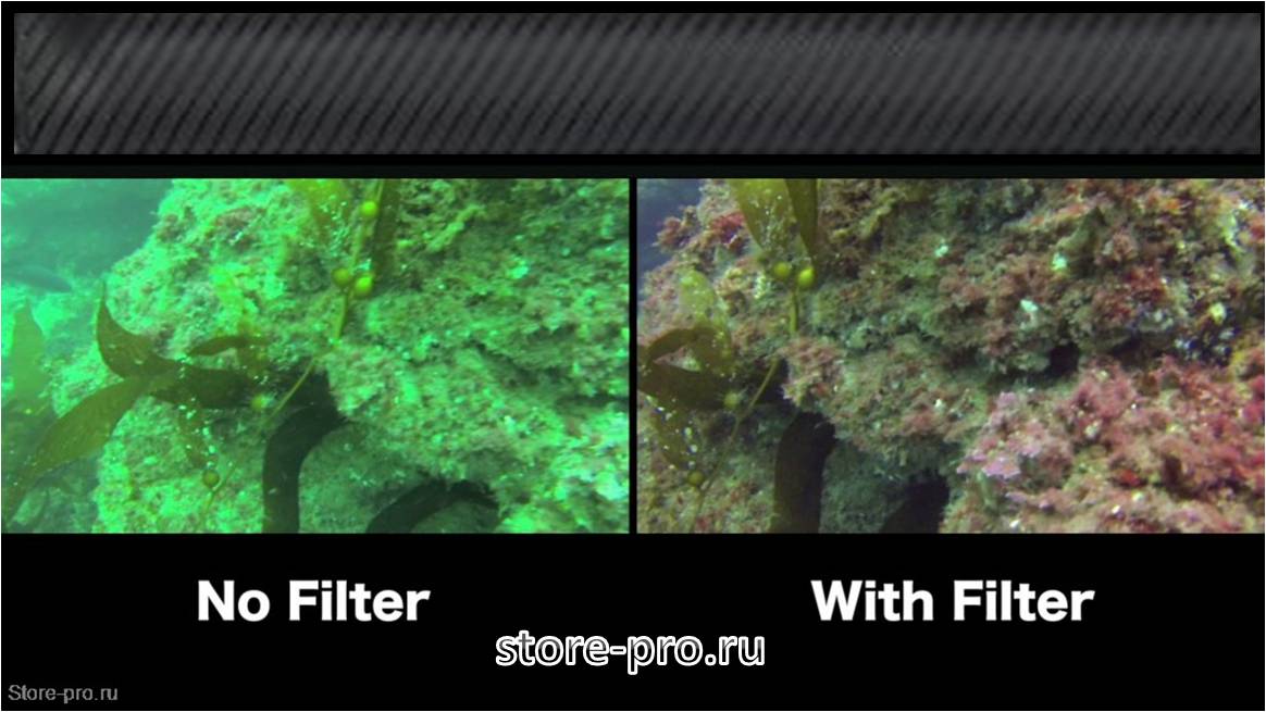 Красный фильтр для GoPro HERO3+ возвращает насыщенный цвет на фото и видео под водой. 
