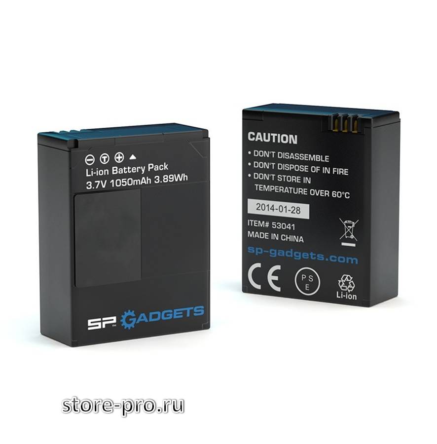 Купить аккумуляторы для камеры GoPro HERO3 / HERO3+ SP-Gadgets цена